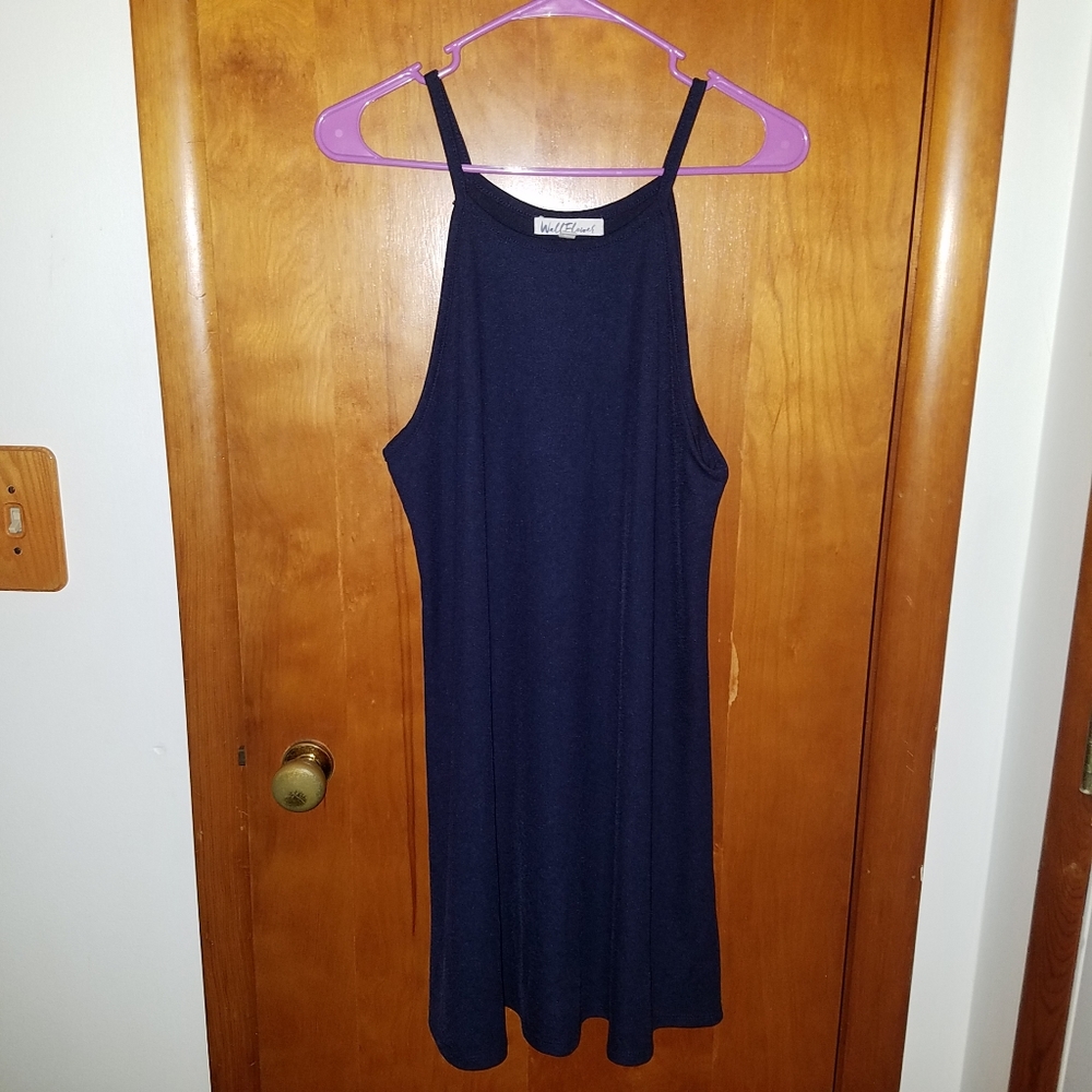 Wallflower Navy Blue Scuba Style Shift Dre…